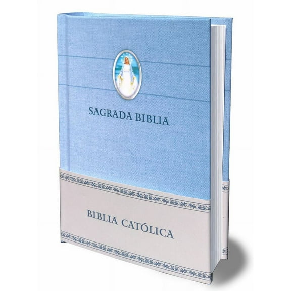 Biblia Catlica en Espaol. Tapa Dura Azul, con Virgen Milagrosa en Cubierta / Catholic Bible. Spanish-Language, Hardcover, Blue, Compact (Hardcover)