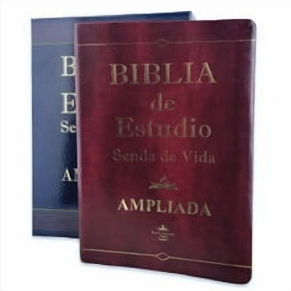 Biblia De Estudio Senda De Vida Letra Grande Piel Cafe Indice Reina Valera 1960, (1st Edition)