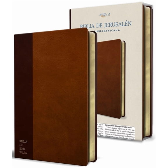 Biblia Catlica Biblia de Jerusaln Latinoamericana Smil Piel Marrn / Spanish Jerusalem Bible, Latinamerican Brown Lea, (Hardcover)
