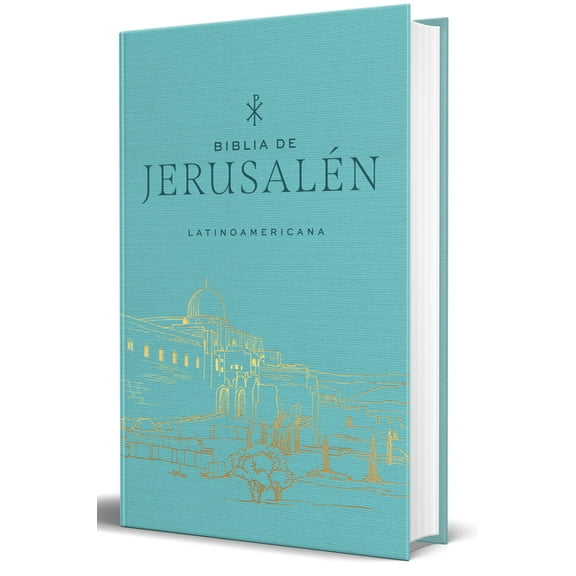 Biblia de Jerusalen Latinoamericana, Tapa Dura, Tela Turquesa, Edicion de Regalo