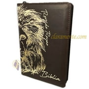 Biblia Leon Letra Grande 12 puntos con Cierre RV1960 imit piel cafe con indice