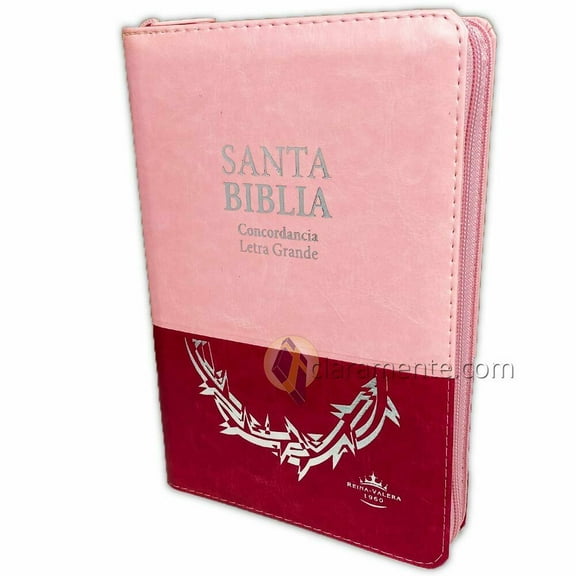 Biblia Letra Grande Con Indice Y Cierre Reina Valera 1960 Duotono Rosa Y Fucsia