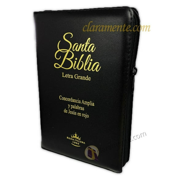 Biblia Letra Grande Con Indice Y Cierre Reina Valera 1960 Imit. Piel Negro
