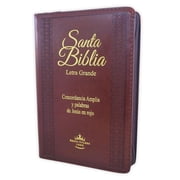 Biblia Letra Grande con Cierre RV1960, manual imit. piel, marron con indice