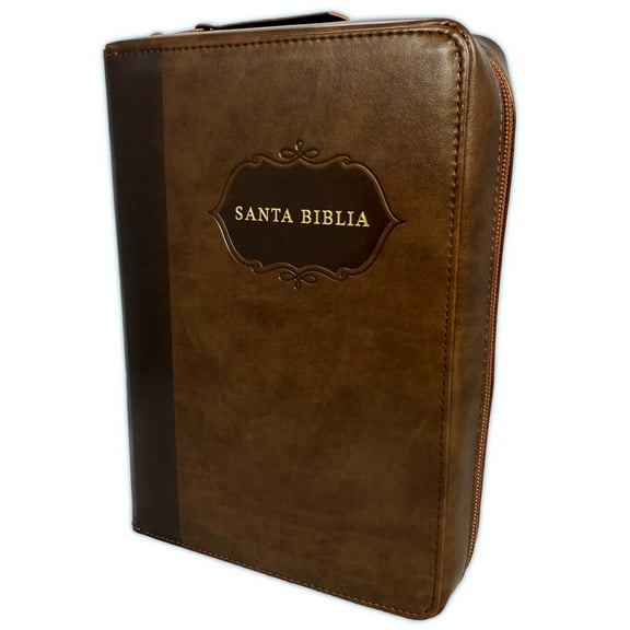 Biblia Letra Grande con Forro Organizador RV 1960 imit. piel caf con ndice - My Organizer Bible