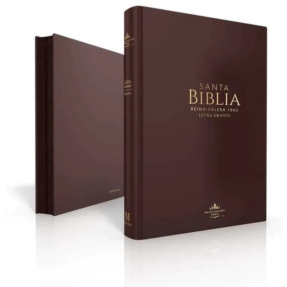 Biblia RVR 1960 Letra Grande Tamao Manual Smil Piel Caf Oscuro con Cierre