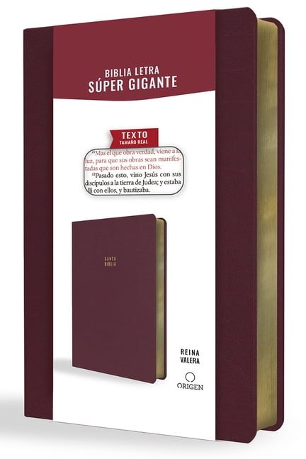 Biblia Reina Valera Letra Sper Gigante, Smil Piel Vinotinto / Spanish Bible Reina Valera Super Giant Print, Burgundy L, (Paperback)