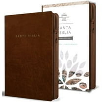 Pre-Owned Biblia Reina Valera 1960 Letra Grande. Símil Piel Canela, Cremallera, Tamaño Manual / Spanish Bible Rvr 1960. Handy Size, (Paperback)