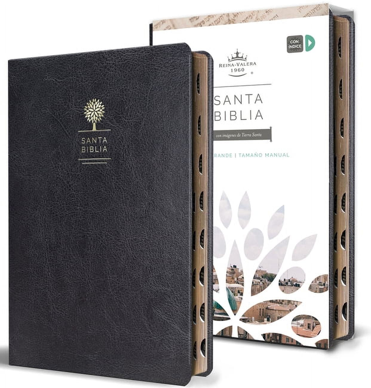 REINA VALERA REVISADA 1960 Biblia Reina Valera 1960 Letra Grande. Smil Piel Negro, ndice, Tamao Manual / Spanish Bible Rvr 1960. Handy Size, Thu, (Paperback)