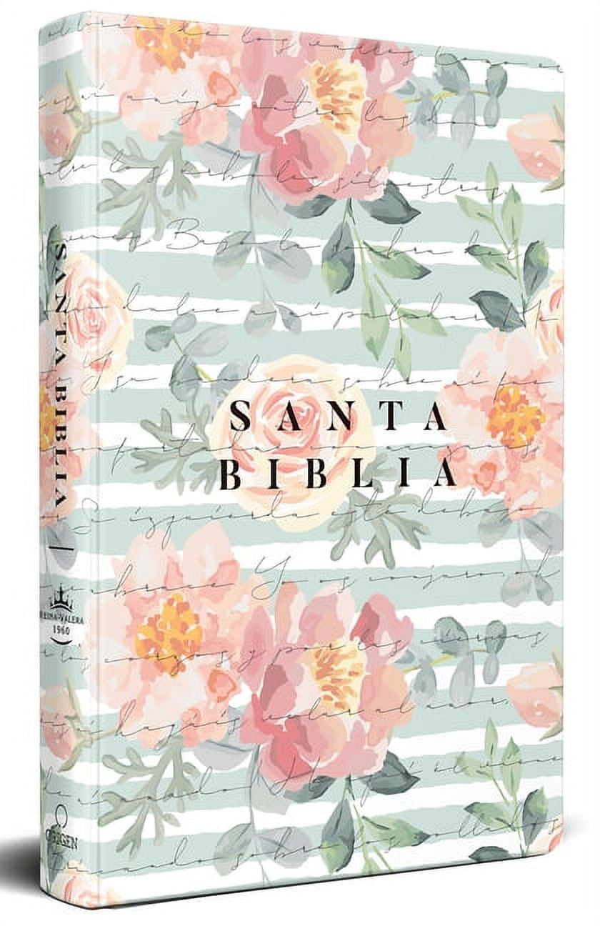 Biblia Reina Valera 1960 Large Print Handy Size Pink Roses Edition Hardcover