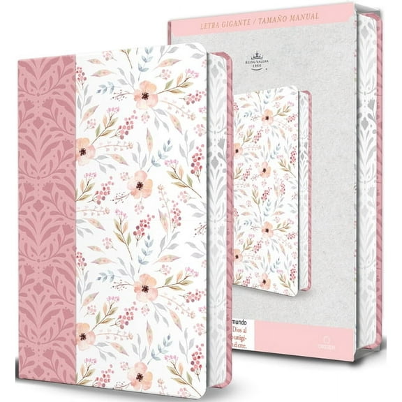 Biblia Rvr 1960 Letra Gigante, Smil Piel Rosada Con Flores (Edicin Cantos Pintados / Spanish Bible Rvr 1960 Giant Prin, (Paperback)