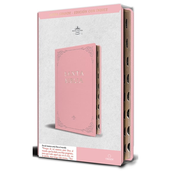 Biblia RVR 1960 Letra Grande Tamao Manual, Piel Rosada con ndice / Spanish Bible RVR 1960 Handy Size Large Print Leathersoft Pink with Index (Paperback)