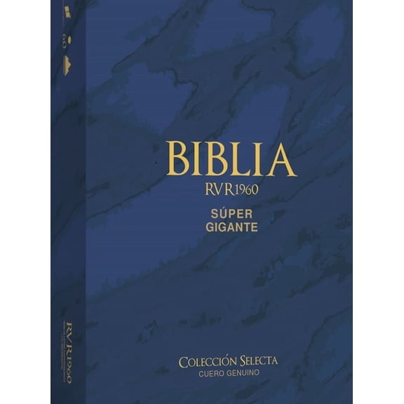 Biblia Rvr 1960 Letra Sper Gigante Cuero Genuino Azul Con ndice (Bible Rvr 1960 Super Giant Print Genuine Leather Bllu, (Hardcover)