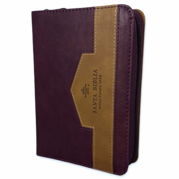 Biblia de Bolsillo con Cierre RV1960 imit piel vino/cafe con Indice