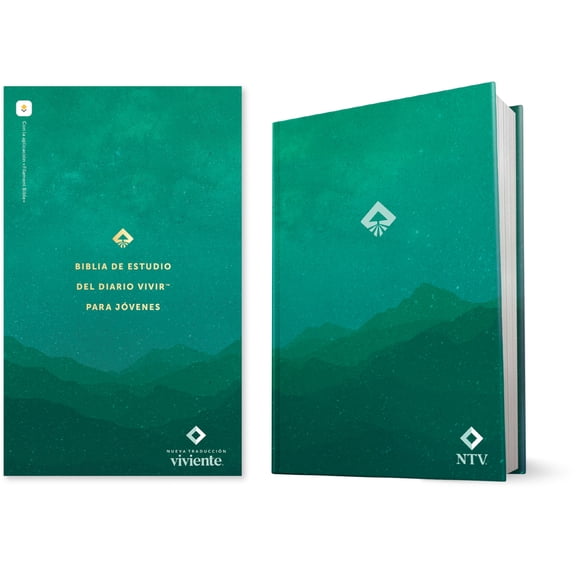 Biblia de Estudio del Diario Vivir Para Jvenes Ntv Con Filament (Tapa Dura, Verde, Letra Roja), (Hardcover)