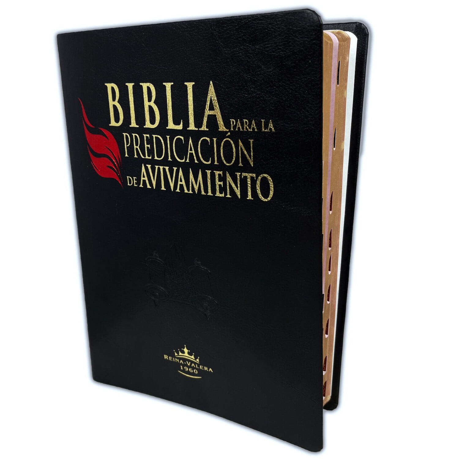 Biblia para la Predicacin de Avivamiento Reina-Valera 1960 imit. piel negro con ndice