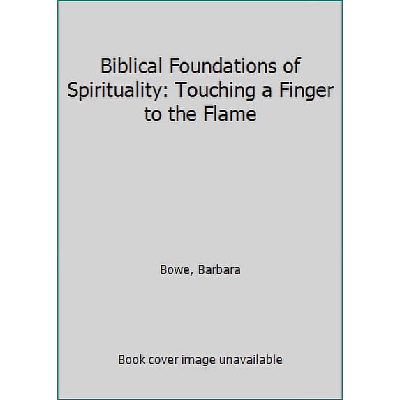 Pre-Owned Biblical Foundations of Spirituality: Touching a Finger to the Flame (Hardcover) 0742559602 9780742559608