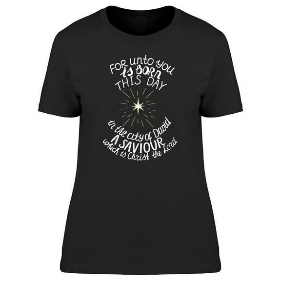 Biblical  With Christmas Star T-Shirt Women -Image by Shutterstock, Female Large