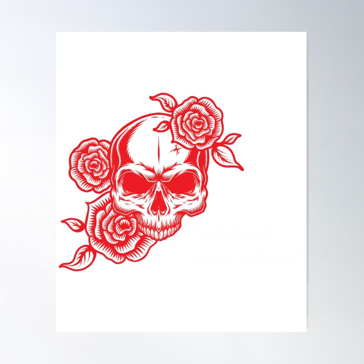 Biblical Womanhood With A Skull And Flowers Gift For Her Poster Wall biblical-womanhood-with-a-skull-and-flowers-gift-for-her-poster-wall
