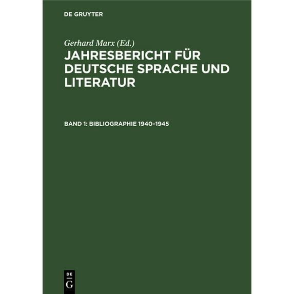 Bibliographie 1940-1945, (Hardcover)