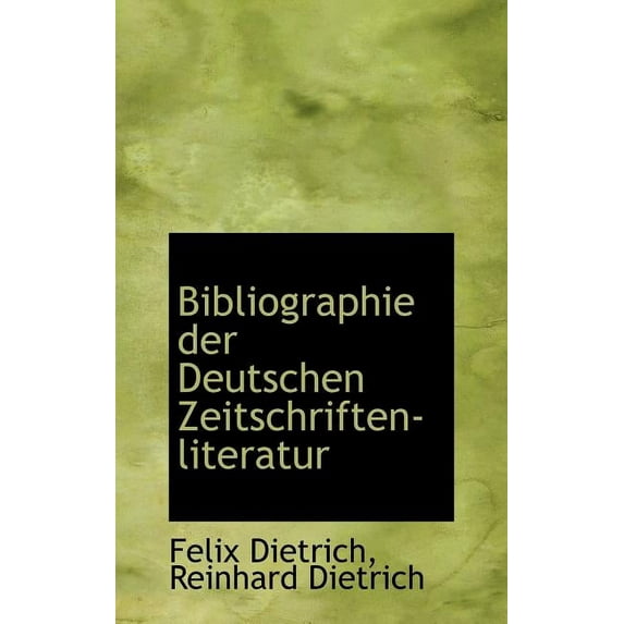 Bibliographie Der Deutschen Zeitschriften-Literatur (Hardcover)