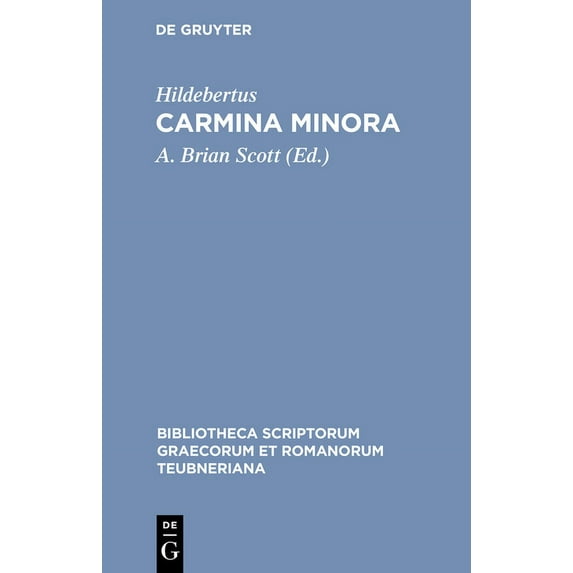 Bibliotheca Scriptorum Graecorum Et Roma Carmina Minora, Book 1984, (Hardcover)