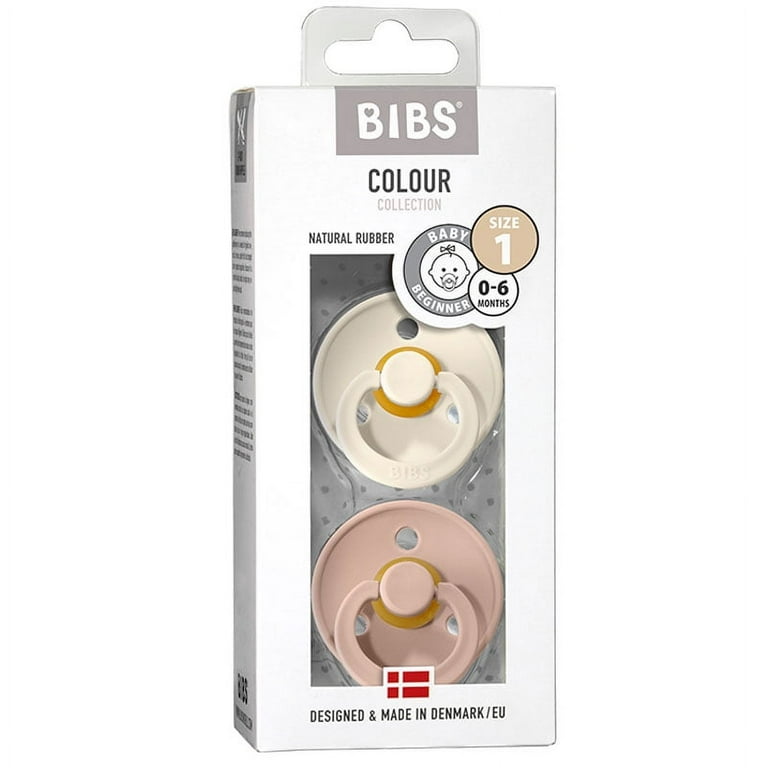 Bibs Pacifier Latex 2 Pk Blush/Ivory Size 1- 0-6m Bibs Pacifier Latex 2 Pk Blush/Ivory Size 1- 0-6m