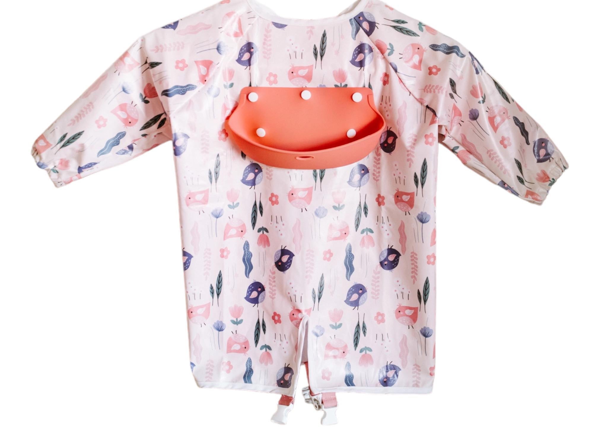 Bibvy Mess Proof Baby Bibs, Toddler Feeding, Silicone Catcher, Chair Attaching, Waterproof, 6-36 Mos