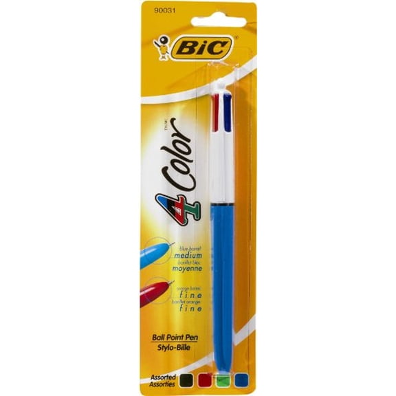 Bic 4-Color Retractable Ballpoint Pen Assorted Colors (Pack of 6)