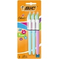 thumbnail image 1 of Bic 4 Colours Fun Retractable Ballpoint Pens with Four Ink Colours and Medium Point (1.0 mm), Pack of 3, 1 of 3