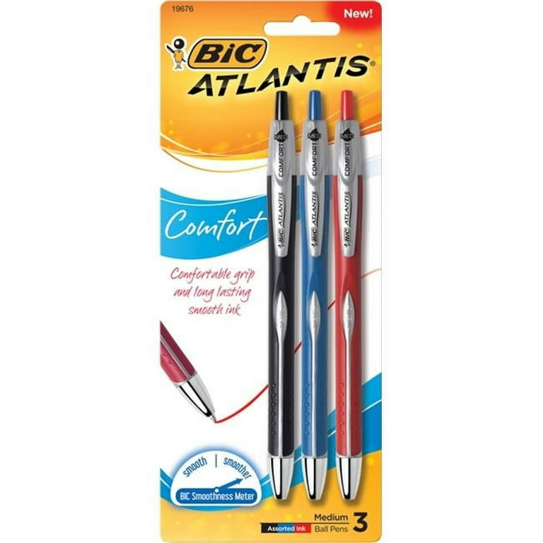 BIC 4-Color Retractable Ball Pen, Assorted Colors, 1-Pack