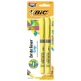 thumbnail image 1 of Bic Brite Liner Grip Chisel Tip Yellow Highlighter (2-Pack) GBLP21, 1 of 3