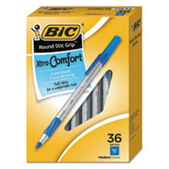 Bic Corp. Bicgsmg361Be Round Stic Grip Xtra Comfort Ballpoint Pen- Blue