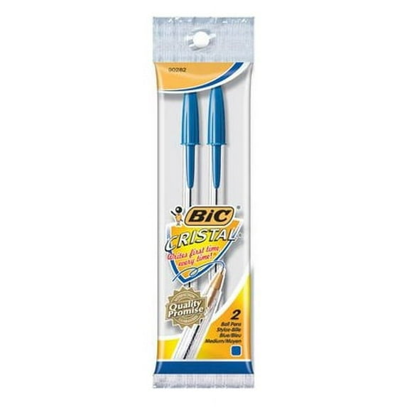 Bic Cristal Stick Ball Pens Medium Point Blue 2-Pack (Pack of 20)