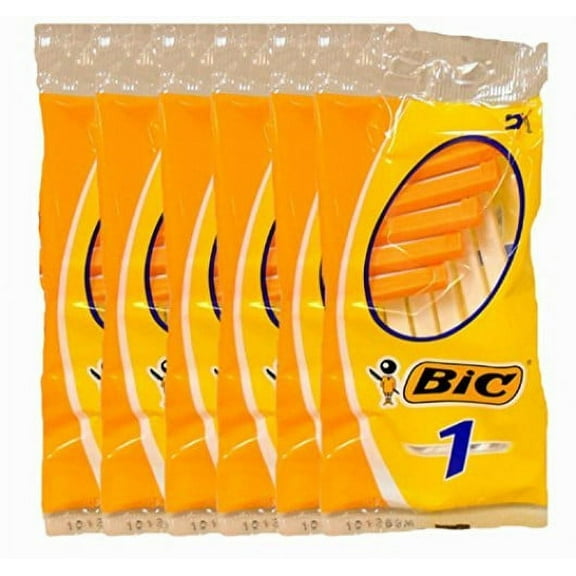 Bic Disposable Razor Shavers Normal Single Blade 5-Count (Pack of 6)