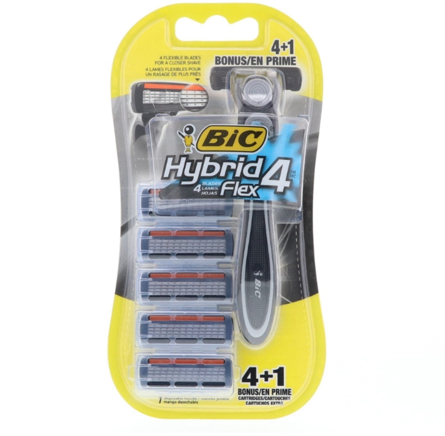 Bic Hybrid 4 Advance For Men, Disposable 4-Blade System 1 ea (Pack of 6)