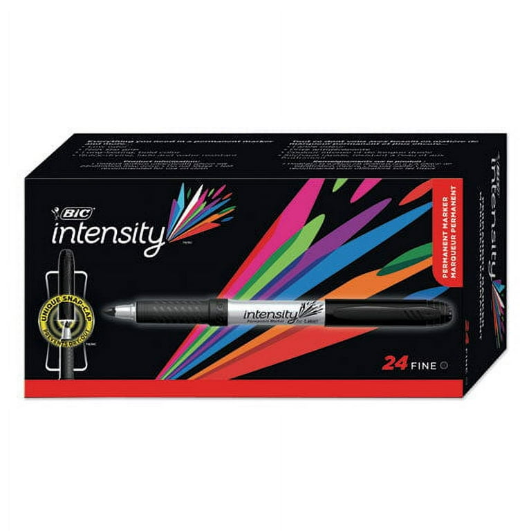 Intensity Fine Tip Permanent Marker Value Pack, Fine Bullet Tip, Black, 24/Pack Intensity Fine Tip Permanent Marker Value Pack, Fine Bullet Tip, Black, 24/Pack