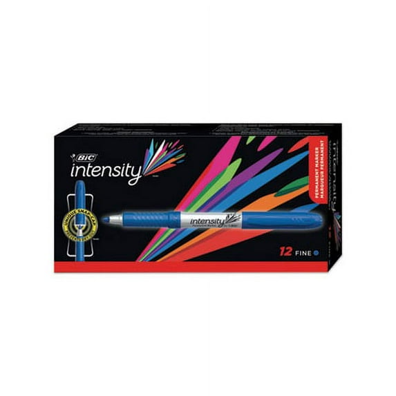 Bic Marking Fine Tip Permanent Marker Deep Sea Blue Dozen GPM11BE