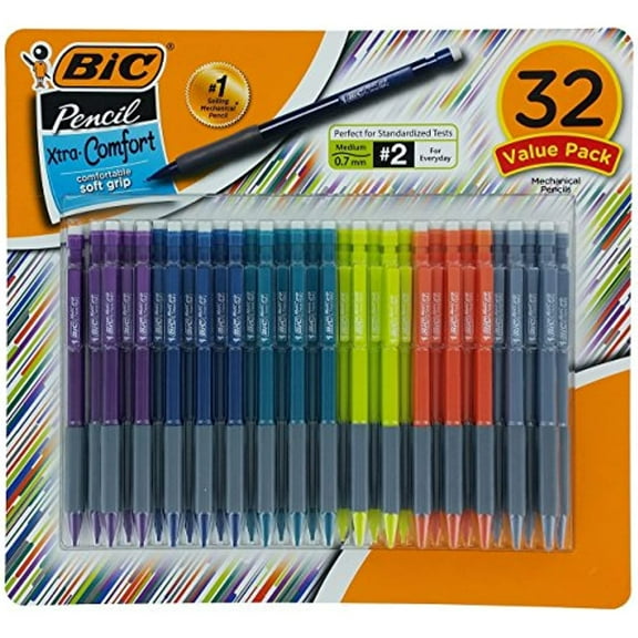Bic Matic Grip Mechanical Pencil, HB #2, 0.7mm, 32 Ct