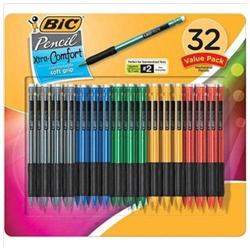 Bic Matic Grip Mechanical Pencil, HB #2, 0.7mm, 32 Ct