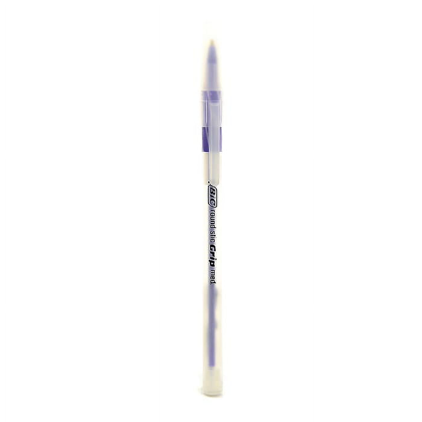 Bic Round Stic Grip Pen Purple [Pack Of 72] (72PK-GSMG11 Purple
