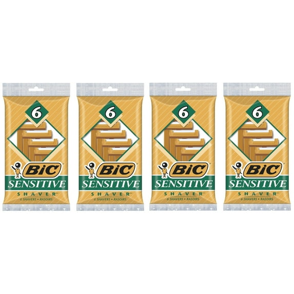 Bic Sensitive Single Blade Razor Disposables, 24 Count