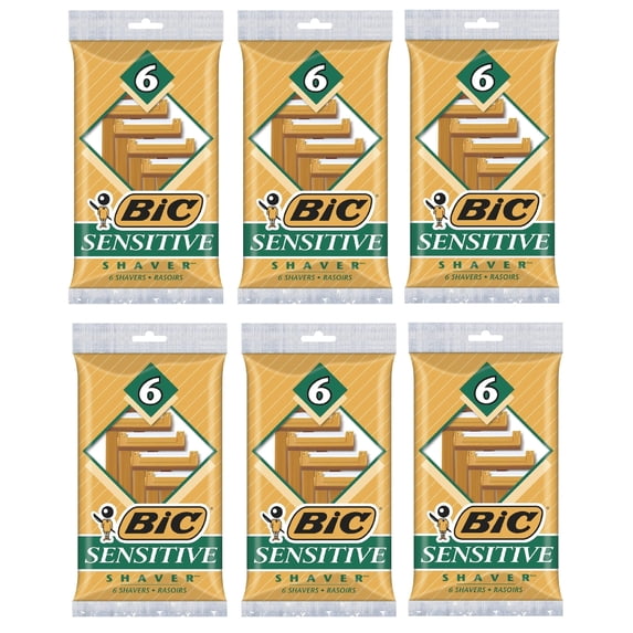 Bic Sensitive Single Blade Razor Disposables, 36 Count
