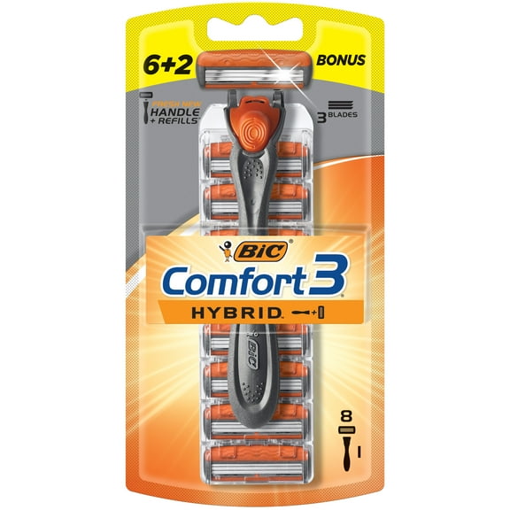 Bic Shvr Hybrid Men Gry Bl/6+2