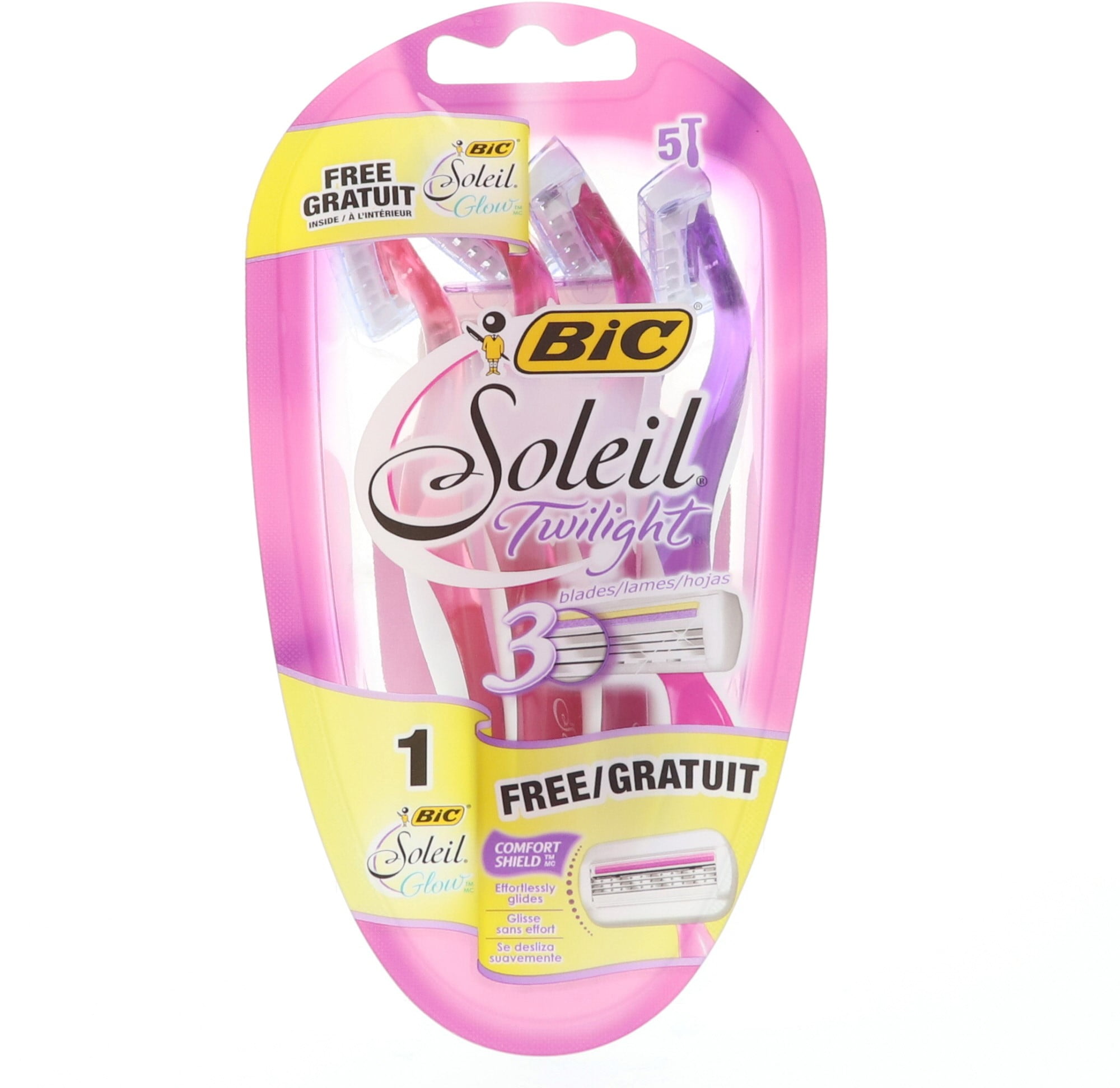 Bic Soleil Twilight, Triple Blade Disposable Shavers for Women 4 ea (Pack of 3)