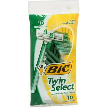 Bic Twin Select Sensitive Skin Comfortable Shave for Men, 10ct, 3-Pack