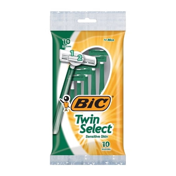 Bic Twin Select Shavers For Men Sensitive Skin, 10 Ea, 6 Pack