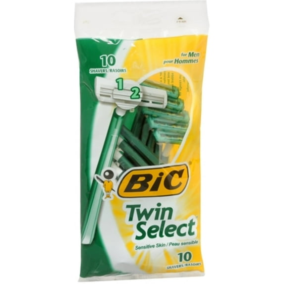 Bic Twin Select Shavers For Men Sensitive Skin 10 Each