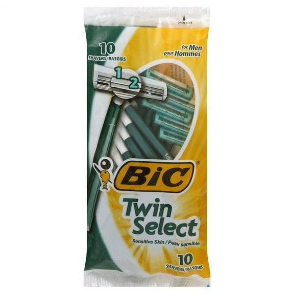 Bic Twin Select Shavers For Men Sensitive Skin 10 Each