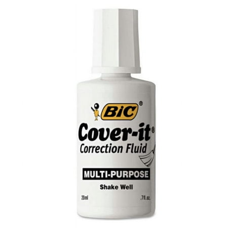 Bic Wite-out Cover-it Correction Fluid (7oz/20ml)